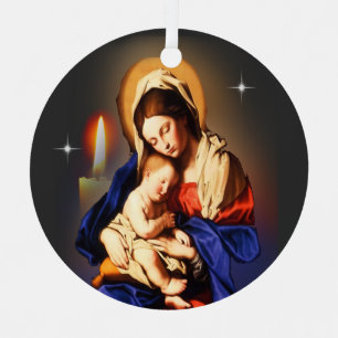 Mother Mary Metal Tree Decoration