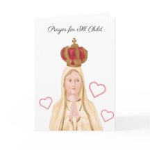 Mother Mary Prayer For Ill Child - Folded