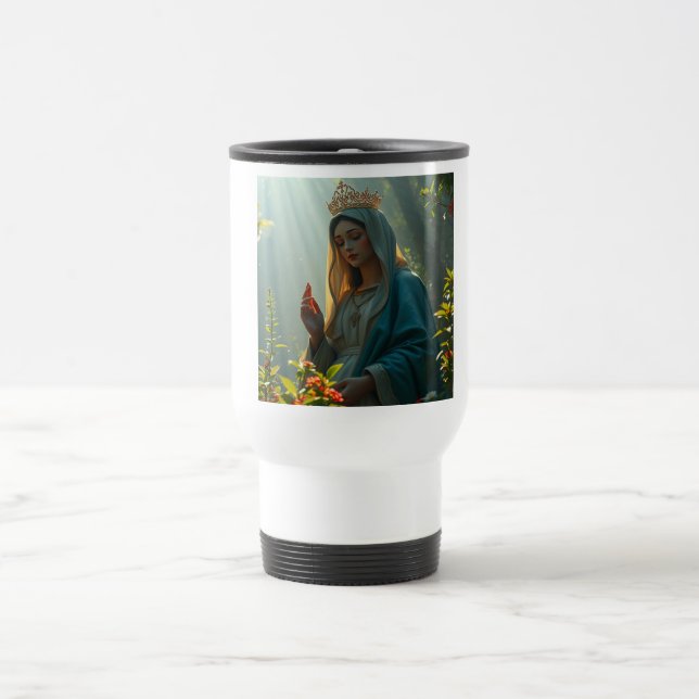 Mother Mary Queen of Heaven Travel Mug (Center)