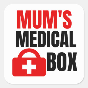 Mother medical kit   square sticker