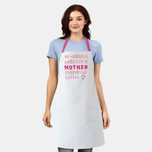 Mother Modern Typography Heart Apron