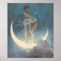 Mother Moon vintage art