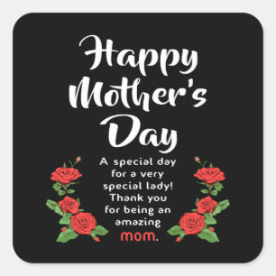 Mother Mothers Mother's Day Mum Mummy Funny Gift Square Sticker
