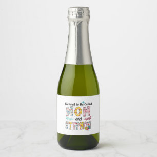 Mother Mum And Stepmom Birthday Sparkling Wine Label