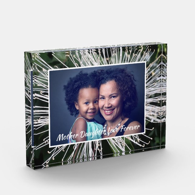 Mother Mum Daughter Family Love Personalise Photo Block (Left)