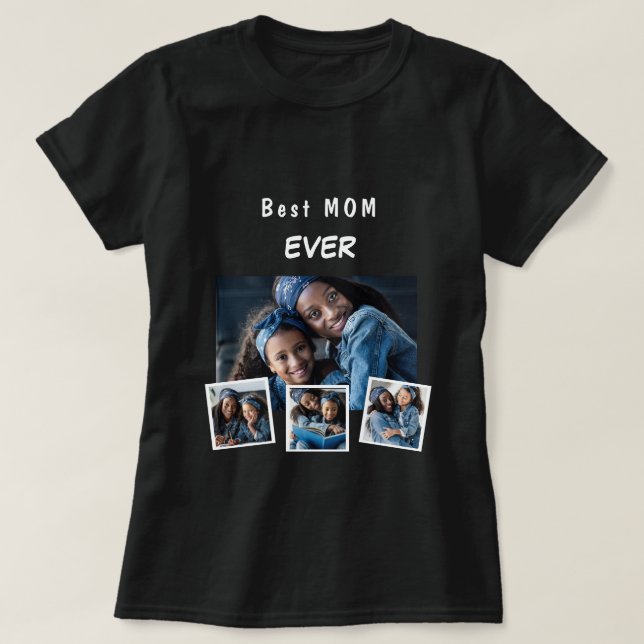 Mother mum family photo collage T-Shirt (Design Front)