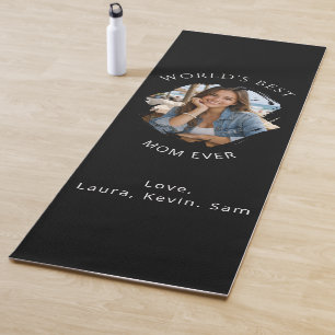 Mother Mum photo black Yoga Mat