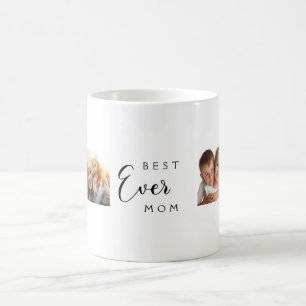 Mother mum photo collage white black coffee mug