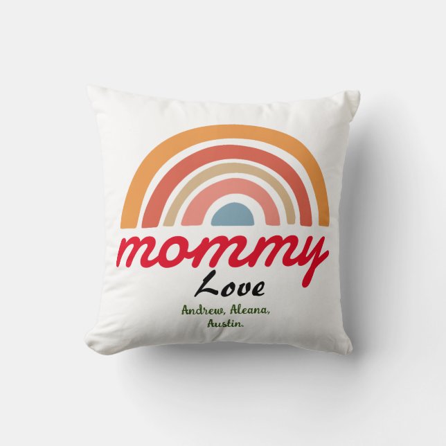 mother mummy mum kid names personalise custom  cushion (Front)