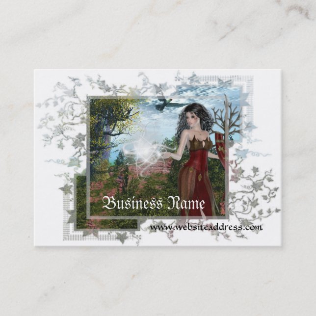 Mother Nature Large Fantasy Business Cards (Front)