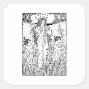 Mother Nature Summer Square Sticker