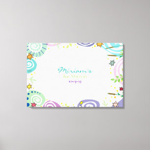 MOTHER NATURE SWIRL Bat Mitzvah Sign In Board