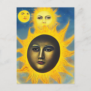 Mother Natures New Sun Original Celestial art  Postcard