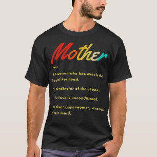 Mother Noun Definition Mum Mummy Meaning Funny Mot T-Shirt