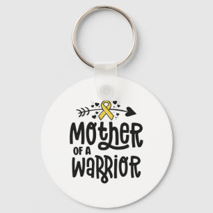 Mother Of A Warrior Gift Family Childhood Cancer A Key Ring