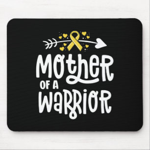 Mother Of A Warrior Gift Family Childhood Cancer A Mouse Mat