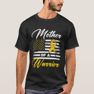 Mother Of A Warrior Usa Flag Ewing Sarcoma Cancer T-Shirt