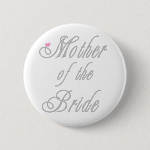 Mother of Bride Classy Greys 6 Cm Round Badge