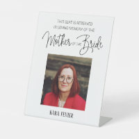 Mother of Bride Memorial Photo Reserved Wedding
