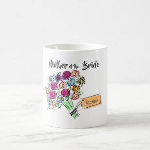 Mother of Bride Personalized Flowers Coffee Mug