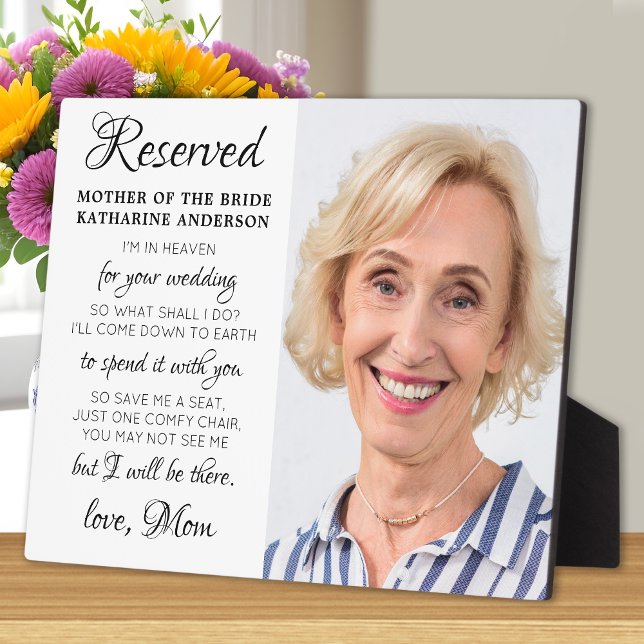 Mother Of Bride Photo Heaven Memorial Wedding Plaque (Creator Uploaded)