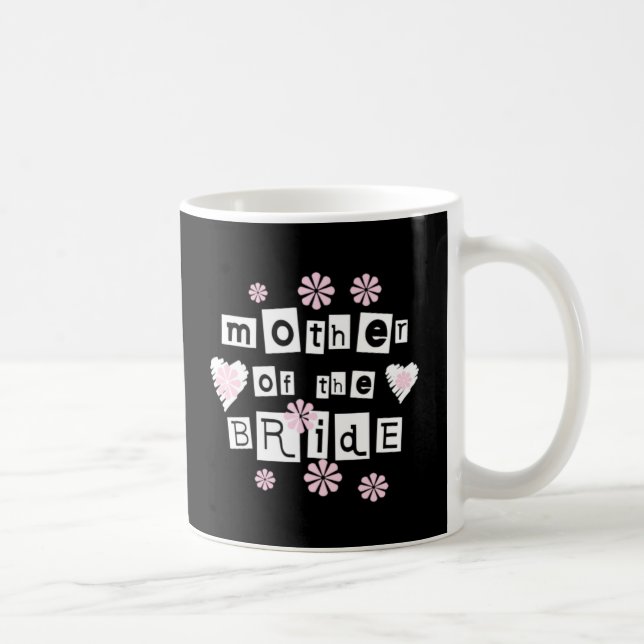 Mother of Bride White on Black Coffee Mug (Right)