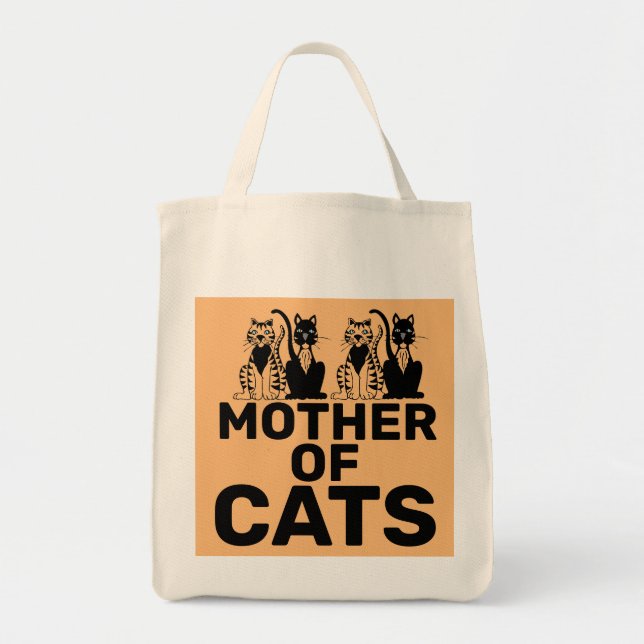 MOTHER OF CATS, CAT MOM TOTES (Front)