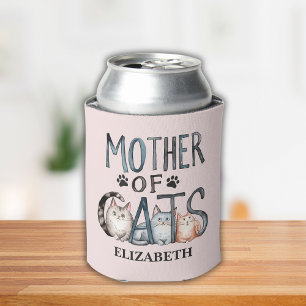 Mother of Cats, Fun Gift for Cat Lovers Can Cooler
