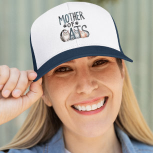 Mother of Cats, Fun Gift for Cat Lovers Trucker Hat