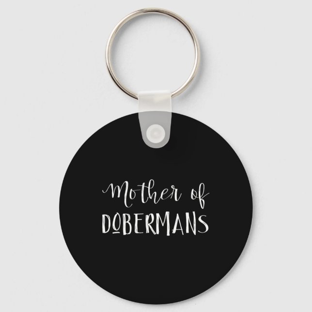 Mother Of Dobermans Christmas  Key Ring (Front)
