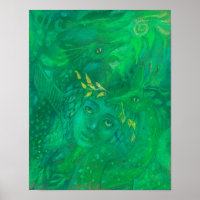Mother of Dragons Goddess Fantasy Surreal Painting