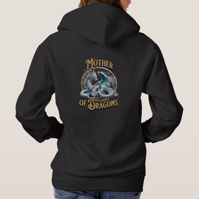 Mother of Dragons Mum and Baby Dragon Hoodie (Back)