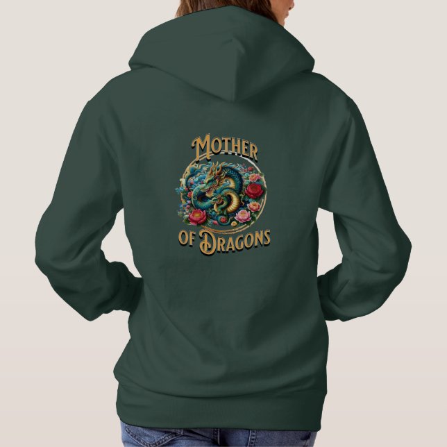 Mother of Dragons Mum and Baby Dragon Hoodie (Back)