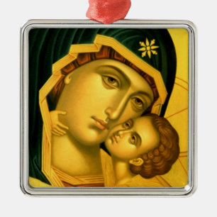 Mother of God Glykophilousa -- Icon Ornament
