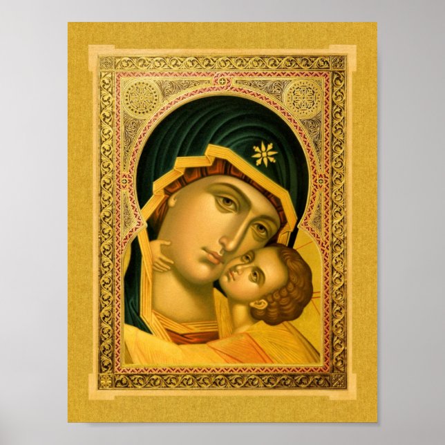 Mother of God Glykophilousa – Icon Poster (Front)