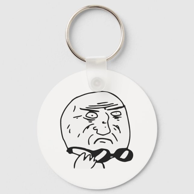 Mother of God Rage Face Comic Meme Key Ring (Front)