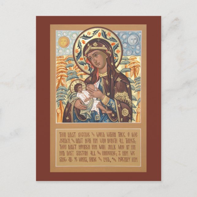 Mother of God the Milk-Giver Prayer Card (Front)