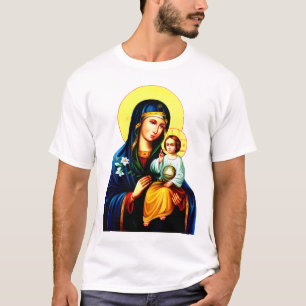 Mother of God Virgin and child  2 icon T-Shirt