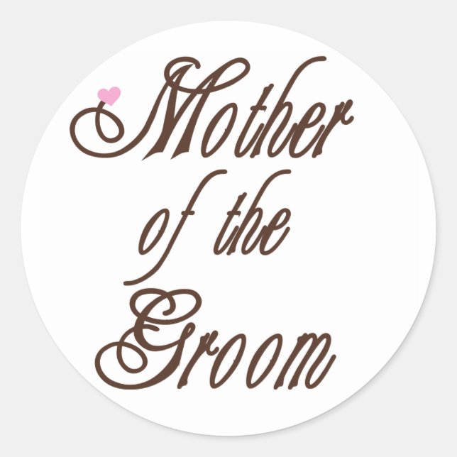 Mother of Groom Classy Browns Classic Round Sticker (Front)