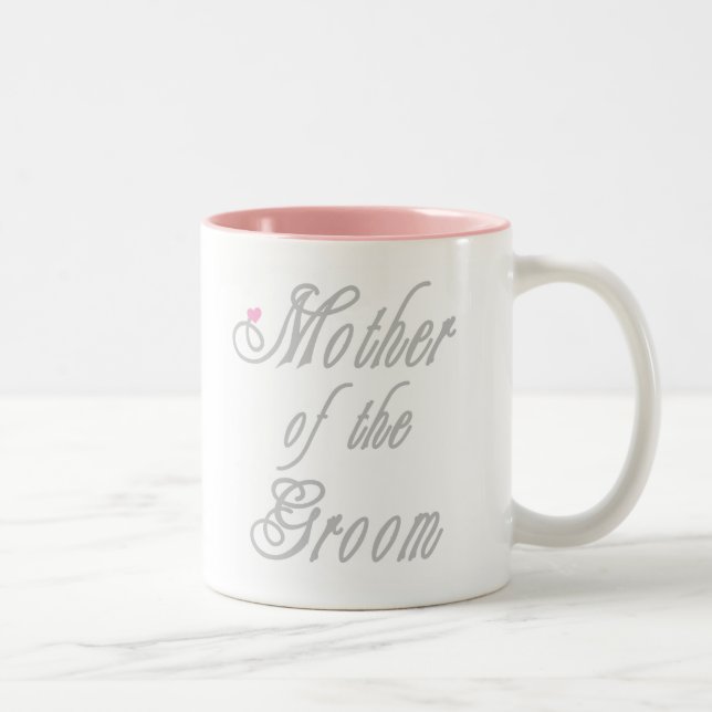 Mother of Groom Classy Greys Two-Tone Coffee Mug (Right)