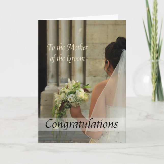 mother of groom Congratuations Card (Front)