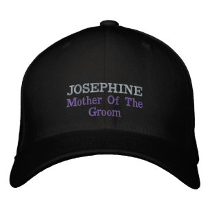 Mother Of Groom Elegant Name Classic Stylish Embroidered Hat