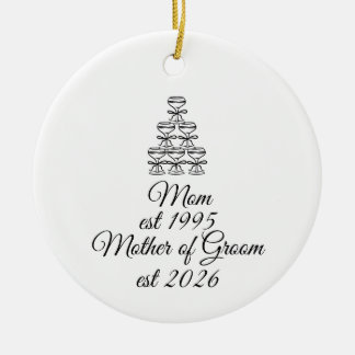 Mother of Groom Gift, Custom Gift for Mother of  Ceramic Tree Decoration