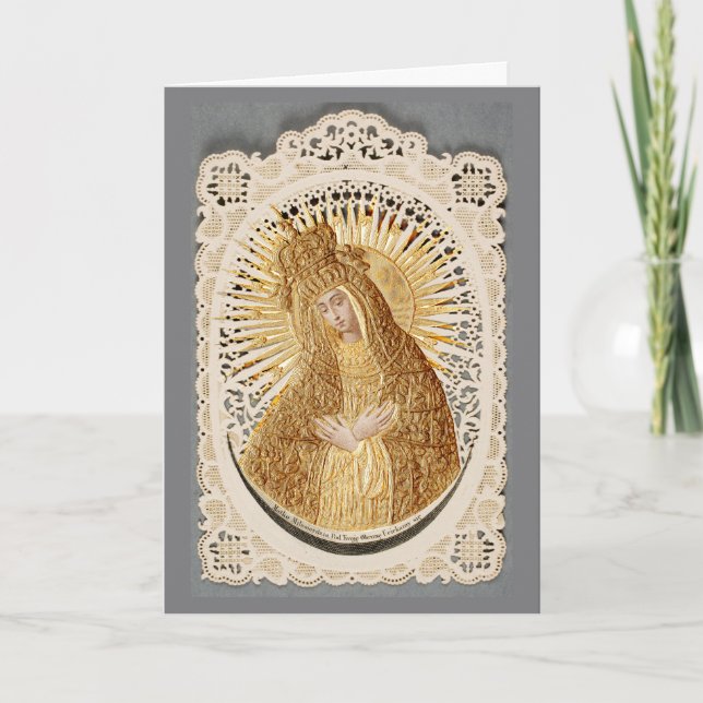 Mother of Mercy Madonna in Prayer ...  Card (Front)