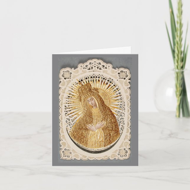 Mother of Mercy Madonna in Prayer ...  Card (Front)