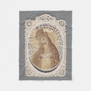 Mother of Mercy Madonna in Prayer ...   Fleece Blanket