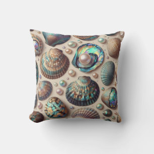Mother of Pearl Abalone Gold Oyster Shell Cushion
