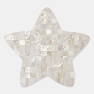 Mother of Pearl, Beige Light  Star Sticker