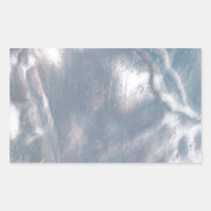 Mother of Pearl-Blue Rectangular Sticker
