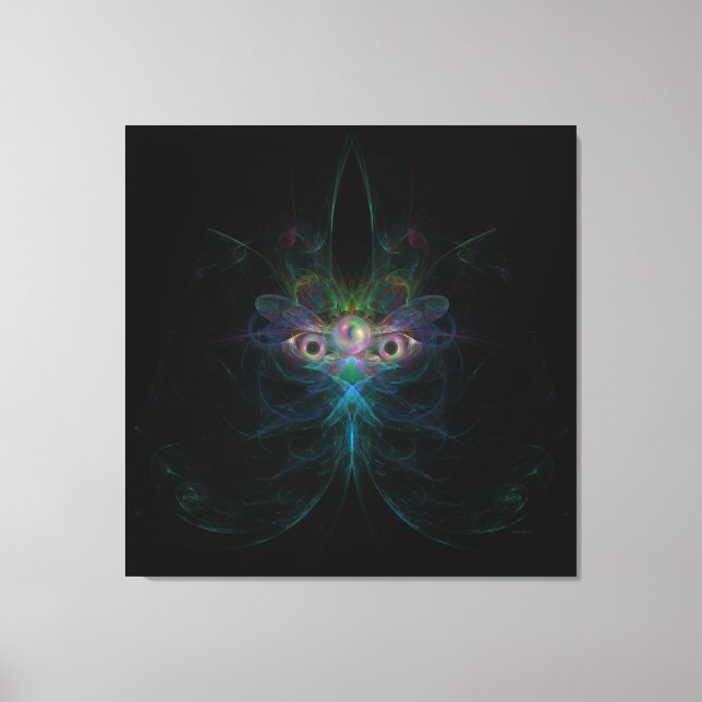 Mother of Pearl Butterfly Angel Mardi Gras Mask Canvas Print (Front)